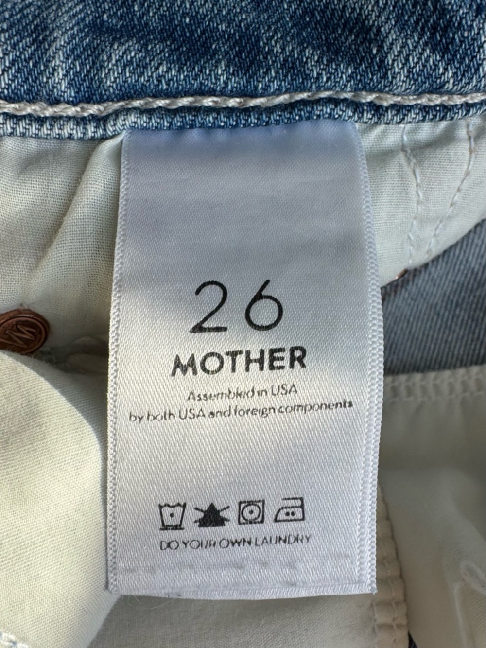 Mother Superior Tomcat Ankle Quite Contrary Wash Distressed Jeans sz 26 - Picture 8 of 11